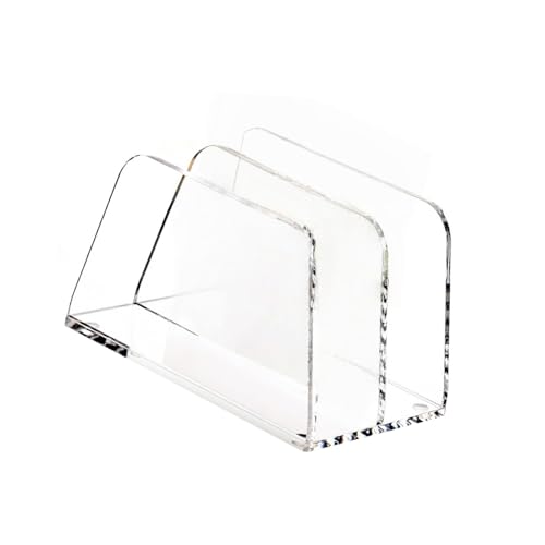 Porte-documents de bureau transparent à 2 niveaux et étagère de rangement - 6