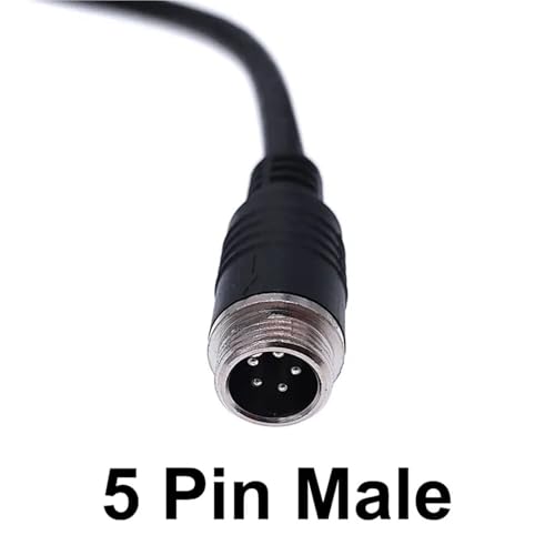 Cable macho hembra GX12 de 5 pines con conector roscado y 2 metros 2