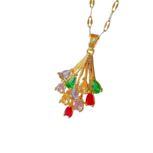 Collier fleur en gouttelettes, le cadeau en acier inoxydable idéal