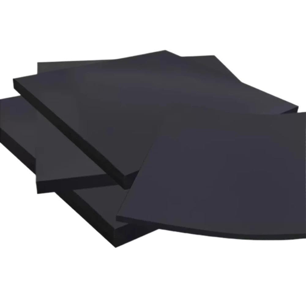 Hoja de caucho EPDM Almohadilla de goma sólida de 1-6 mm de espesor 500x500 mm Negro(400x400x4 (mm) 1Pcs)