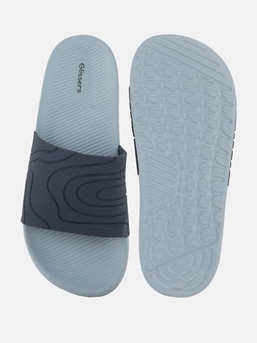 Image of Men & Boys Embossed Sliders | Soft EVA Flip Flops & Slippers