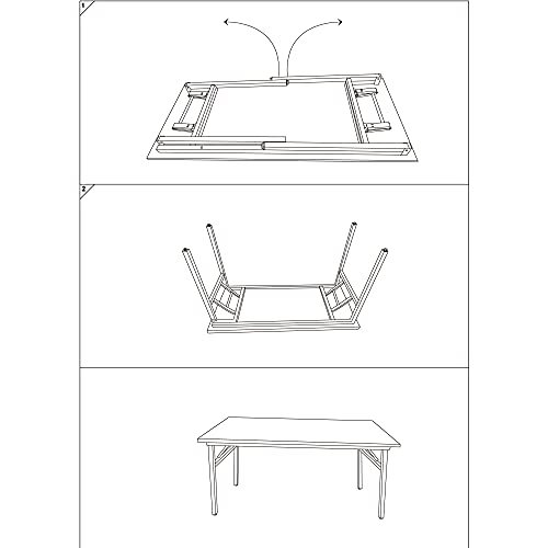 Coral Flower Office Desk 55 Inches Folding Table Computer Table Workstation，Light Oak #TOP7