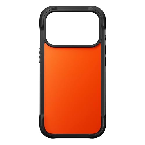 Nomad Coque Robuste Ultra Orange Compatible avec iPhone 17 Pro Magsafe Charging, Coque de téléphone Tactique Robuste pour Chaque Aventure