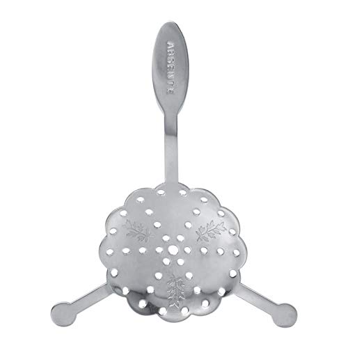 Absinthe Spoon, Stainless Steel Wormwood Spoon, 4 Optional Types, Cocktail Glass Cup Drinking Filter(#3)