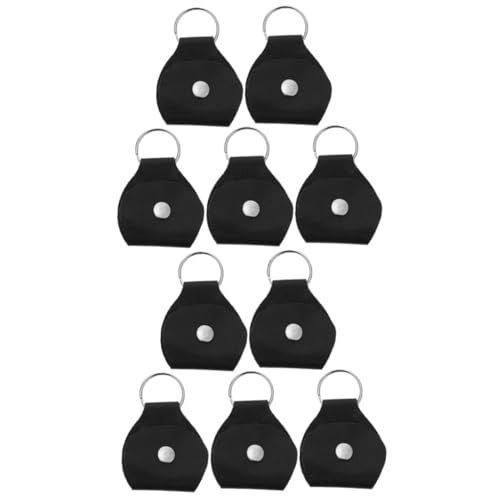 BESPORTBLE 2sets 5pcs Guitar Pick Holder Pu Leather Storage Bag with Buckle Design Durable Guitar Pick Organizing Pouch Keychain 5pcs*2