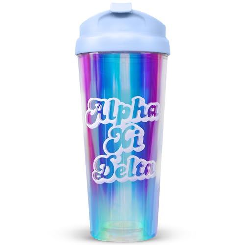 Vaso estilo retro Alpha Xi Delta de cristal resistente que no pierde su diseño 2