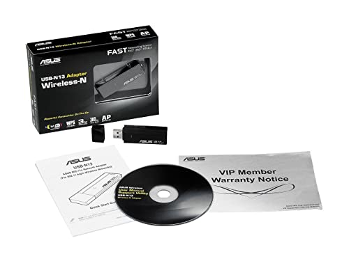 Asus Usb-N13 C1 300Mbps Usb Wireless Adapter, Supports Wep, Wpa, Wpa2 Wpa3 Encryption Standards (Usb-N13 C1) #TOP4