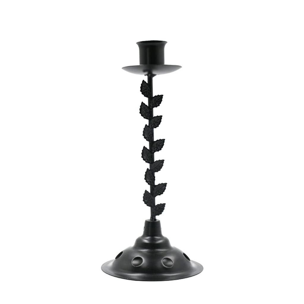 Buxuaaaa Exquisite Iron Candlestick Holder for Kitchen Dining Room Hallway Bedroom European Candlestick Decorative Stands for Pillar Candles