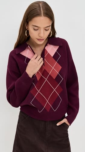 English Factory Women's Argyle Knit Sweater2