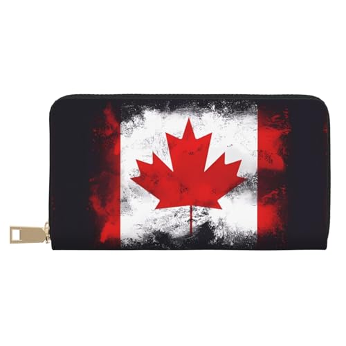 Monedero de mano con bandera canadiense moderno versátil
