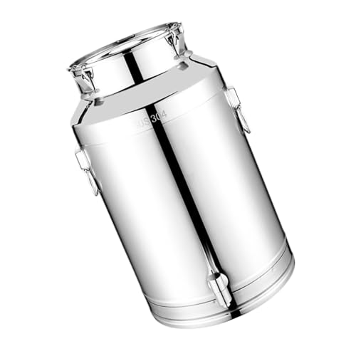Bidon à lait en acier inoxydable 28 L contenant liquide robuste avec robinet