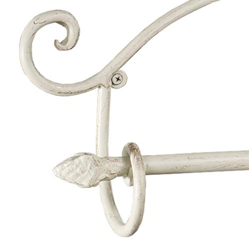 Touch of Class Aldabella Scroll Wall Mount Towel Bar - Metal - Creamy Gold Finish - 24 Inch Wide Rack for Bathroom, En Suite, Kitchen, Bar, Restaurant - Decor for Organization & Ease - Thumbnail 5