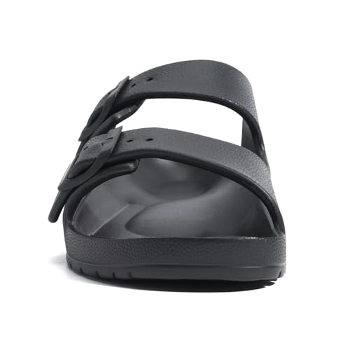 Womens Sandals with Arch Support Slip‑On Slides Adjustable Strap Rubber Soft Sole Waterproof Beach Sandals4