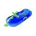 RNXRZANK Snow Sled with Control Wheel and Brake for Winter Fun, Blue