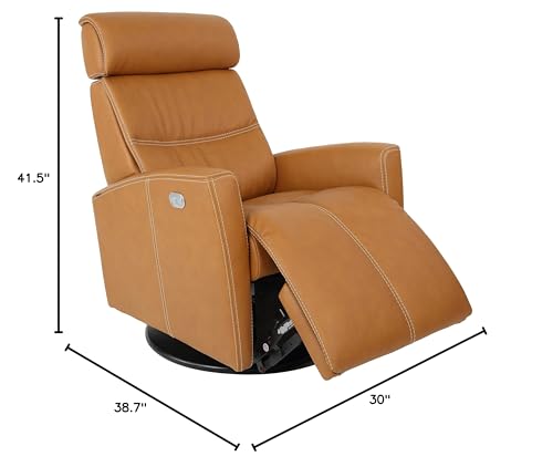 Sillón reclinable piel slate cuero miniatura 3
