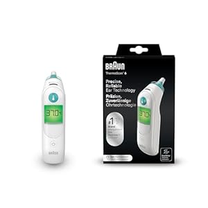 Braun ThermoScan 6 Oorthermometer | Digitaal kleurgecodeerd display | ExacTemp-stabiliteitsindicator | Prettig voor baby’s en kinderen | Merk #1 bij artsen(1) | IRT6515