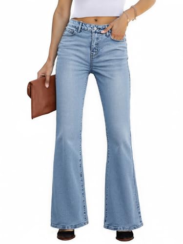 Jean évasé extensible femme pantalon denim bootcut Y2K taille mi-haute vintage