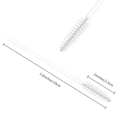 AIYONG 100 Stück Einweg Wimpernbürste, Wimpernbürstchen Wimpern-Applikator Bürste für Mascara, Wimpernverlängerung,Einweg Wimpernbürste Augenbrauenbürstchen,Augen Make Up Tools (White)