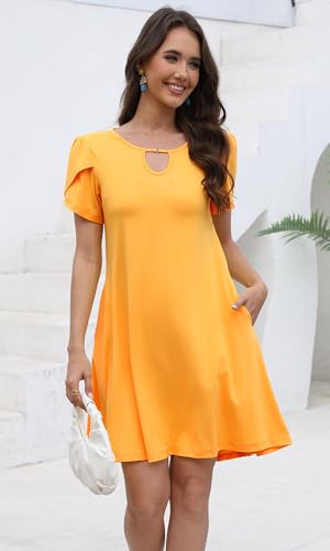 Image of COSSEN Women's Summer Casual Tshirt Dress Crew Neck