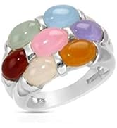 Regalia by Ulti Ramos .925 Sterling Silver Genuine Gemstone Ring