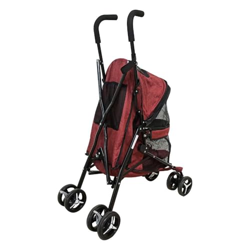 Carrinho de Passeio Pet para Cães e Gatos - Preto