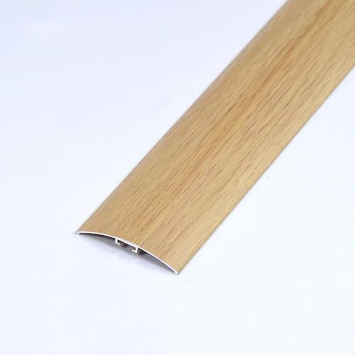 WXGMP Pisos De Veta De Madera Tira De Transición Puertas Reductor De Umbral Moldura En T Tira Divisoria Plana Borde De Madera A Piso De Baldosas Recorte Unión De Espacios En El Piso(Light Brown)