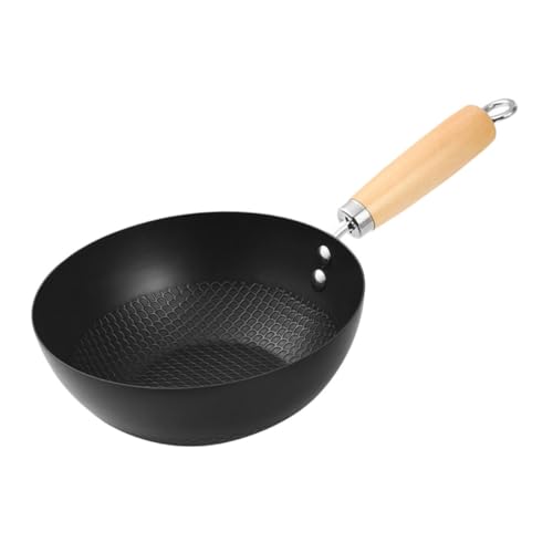 Unomor Wok de Hierro con Fondo Plano y Tapa para Cocina miniatura 1