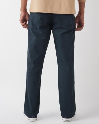 Image of Bewakoof Men's 100% Cotton Solid Regular Fit Pant | Pant for man | Chinos pants for men | Men trousers | Casual Pants for Men | Trousers for man | Men's Regular Casual Pants | Cotton Pant for Men | Everyday Casual | Utility Streetwear | Lightweight & Flexible