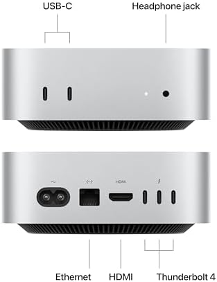 Apple Mac mini Desktop Computer with M4 chip with 10 core CPU and