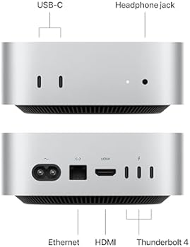 Apple Mac mini Desktop Computer with M4 chip with 10 core CPU and