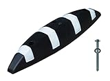 Tornillería incluida Tope de ruedas de plástico Polipropileno PANTERA para estacionar. Topes ruedas de coche para delimitar (1- Tope + Tornillería)