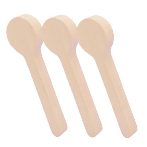 CONGARTENO 3個半成品木勺 木製ハンドクラフトスプーン 彫刻用無塗装木材 家族の創作活動にな手作り素材