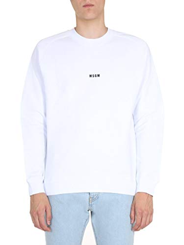Sweatshirt MSGM homme blanc coton 2840MM6920709901 vêtement été
