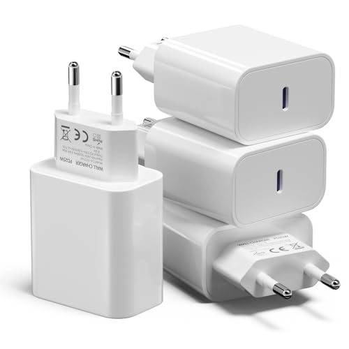 【Ricarica Rapida】 La potenza massima di uscita del caricabatterie può raggiungere i 25 W e utilizza la più recente tecnologia di ricarica PD 3.0 disponibile sul mercato. La velocità di ricarica è più di 3 volte superiore rispetto a quella di un normale caricabatterie da 5 W. Il caricabatterie può ricaricare il tuo cellulare dallo 0% al 50% in 30 minuti, riducendo notevolmente i tempi di attesa. Nel frattempo, il caricabatterie da 25 W in confezione da 4 può ricaricare contemporaneamente i tuoi telefoni cellulari, tablet, cuffie, ecc., oppure puoi condividere il caricabatterie con la tua famiglia e i tuoi amici, soddisfacendo pienamente le esigenze di ricarica di più dispositivi.