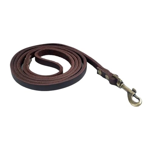Pet Leash， Hundeleine aus echtem Rindsleder, strapazierfähiges Zugseil, for kleine bis mittelgroße...