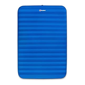 Berghaus air 10 double self inflating camping mat with carry bag and repair kit air bed for 2 people compact air mattress camping equipment grey one size