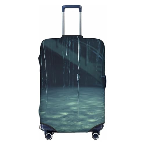 Luggage Cover Water Falling To The Floor Travel Luggage Covers Thicker Elastic Suitcase Cover Dustproof Baggage Cover Scratch-Resistant Suitcase Cover Protector Fit 18-32 Inch Luggage Large