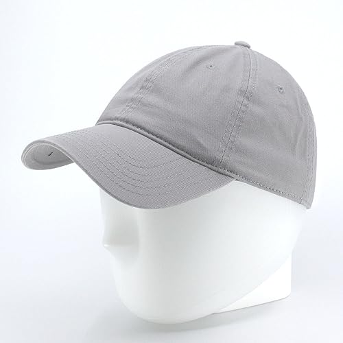 Image of Classic Washed Cotton Baseball Cap - Vintage Adjustable Dad Hat, Curved Bill for Men Women, Outdoor Everyday Wear
