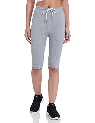 Image of Desi belle Women's, 100% Cotton,Regular Fit,Solid,Track Pant (DBCTTPNT-2 Grey Melange 40)