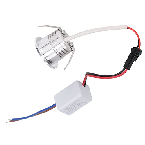 Yosoo Health Gear Mini Foco Empotrado Foco LED Empotrado COB de Aluminio 3W AC85 265V 30 Mm Recorte Luz Suave Disipación de Calor para Gabinete de Techo Vitrina Uso en Interiores (Luz Natural 4000K)
