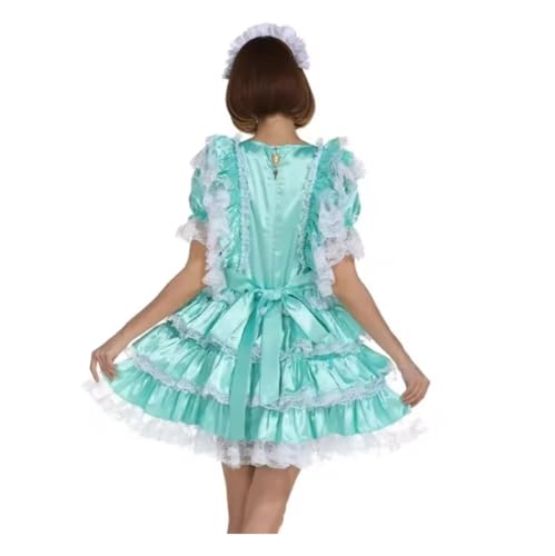 Vestido de criada para niña en satén cosplay grande miniatura 3