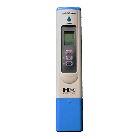 HM Digital COM-80 Electrical Conductivity (EC) and Total Dissolved Solids Hydro Tester, 0-5000 ppm TDS Range, 1 ppm Resolution, 2% Readout Accuracy Cover