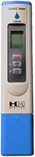 HM Digital COM-80 Electrical Conductivity (EC) and Total Dissolved Solids Hydro Tester, 0-5000 ppm TDS Range, 1 ppm Resolution, 2% Readout Accuracy