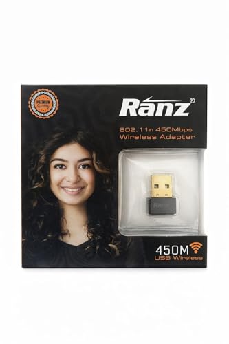 Image of Ranz USB WiFi Adapter for PC - 450Mbps 2.4GHz Wireless Dongle for Desktop & Laptop | Plug & Play | Windows 11 /10 /8 /7 | Compatible | Nano USB WiFi Receiver