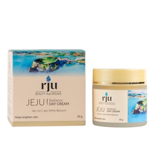 Rju Jeju Radiance Day Cream | Skin Brightening Cream| Improve Hydration & Softness | Form Protective Skin Barrier | Korean skincare Product | Jeju Jori & White Blossom | 50 g