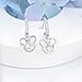 Mouse Earrings Sterling Silver Small Lovely Animal Stud Earrings for Women Hypoallergenic Cubic Zirconia Cute Stud Earring Sparkling Gifts for Sister
