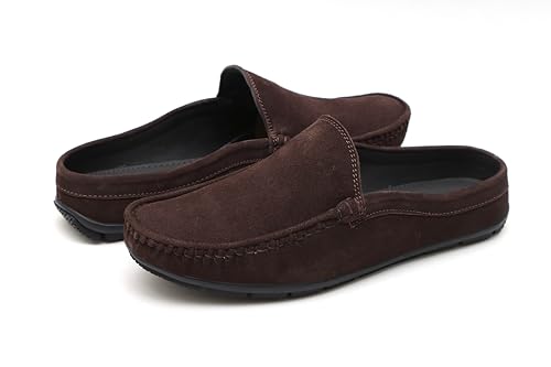 Image of ARAMISH Suede Half Loafers for Men | Men's Open Loafer Shoes
