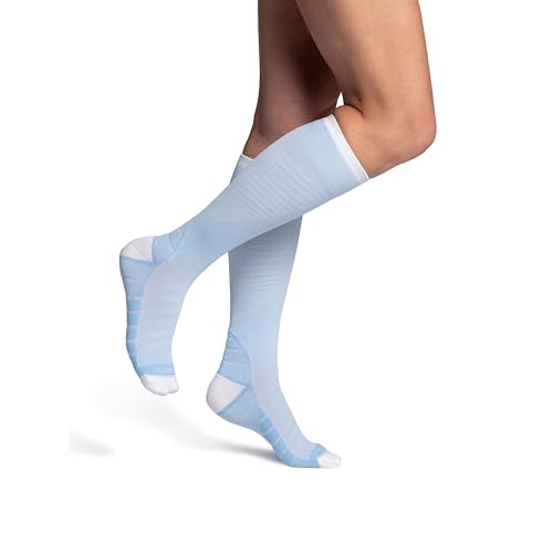 Image of Sigvaris Motion Flow Tech Calf High Compression Socks for Men & Women - Moisture Wicking, Cushioned Sole Support
