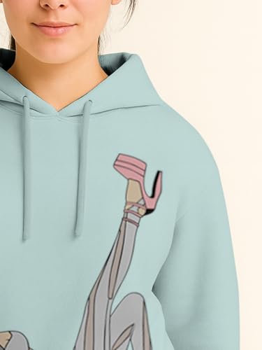 Image of HELLCAT Trendy Cotton Blend Hoodie for Women | Stylish Winter Hooded Sweatshirt for Women