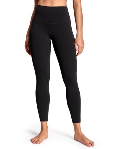 HeyNuts Workout Pro Athletic High Waisted Yoga Leggings for Women, Buttery Soft Workout Pants Compression 7/8 Leggings with Inner Pockets Black_25'' L(12)